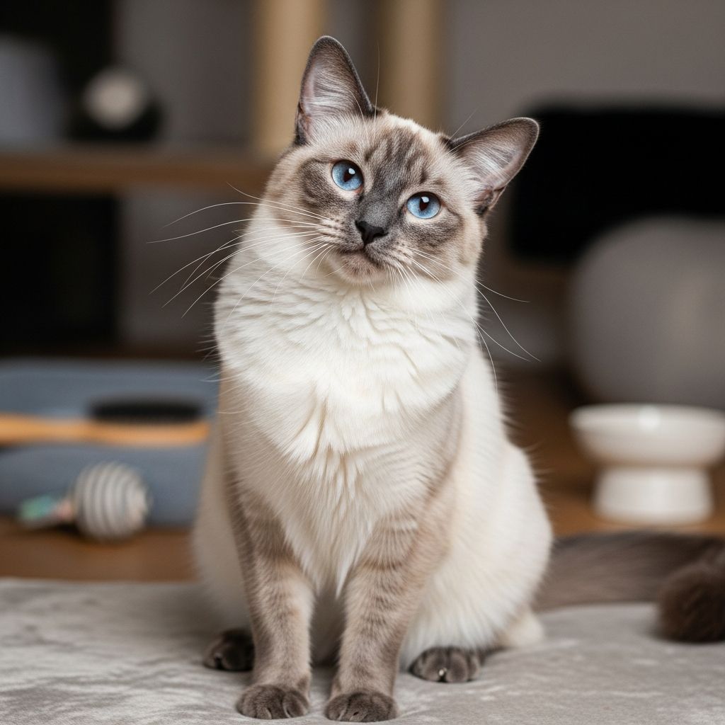 Discover the elegant Seychellois cat: A rare Oriental breed with stunning blue eyes and affectionate personality.