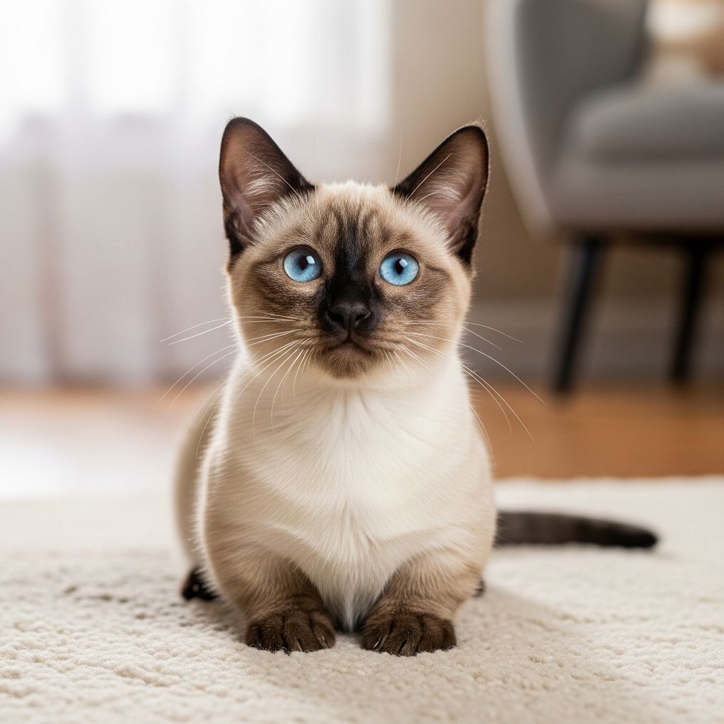 Siamese Munchkin Mix Cats: Complete Guide To Care & Traits Discover the charming blend of Siamese elegance and Munchkin playfulness in this unique hybrid cat breed.