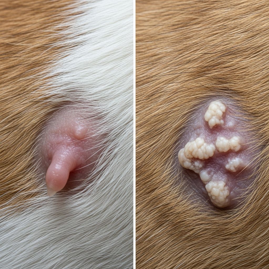 Skin Tags vs Warts in Dogs: Key Differences Discover how to spot and manage benign skin growths on your dog, from harmless tags to viral warts, with vet insights for peace of mind.