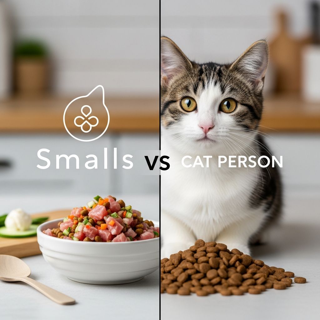 Discover which fresh cat food subscription wins: Smalls or Cat Person? Compare quality, price, variety & more for your feline friend.