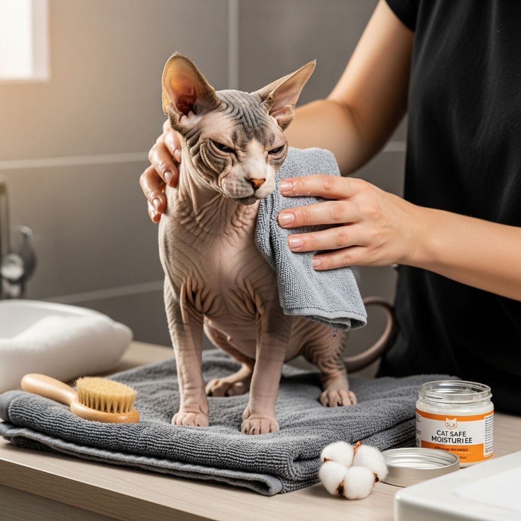 Sphynx Cat Grooming: Essential Care Routine For Healthy Skin Master the art of caring for hairless wonders: weekly baths, ear care, skin health, and more for your Sphynx's best life.