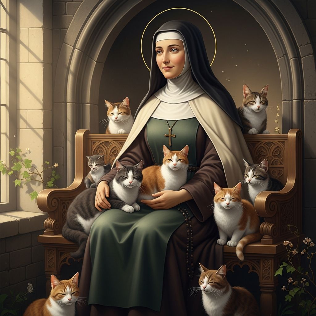St. Gertrude of Nivelles: Feline Protector Discover how a 7th-century abbess became the beloved protector of cats