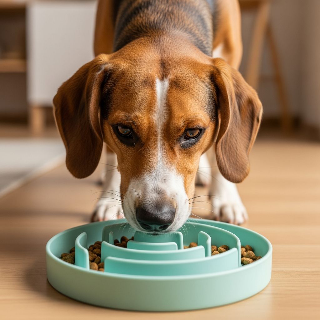 Learn why dogs gulp their meals, the health risks of fast eating, and simple, proven ways to slow your dog’s mealtime safely.
