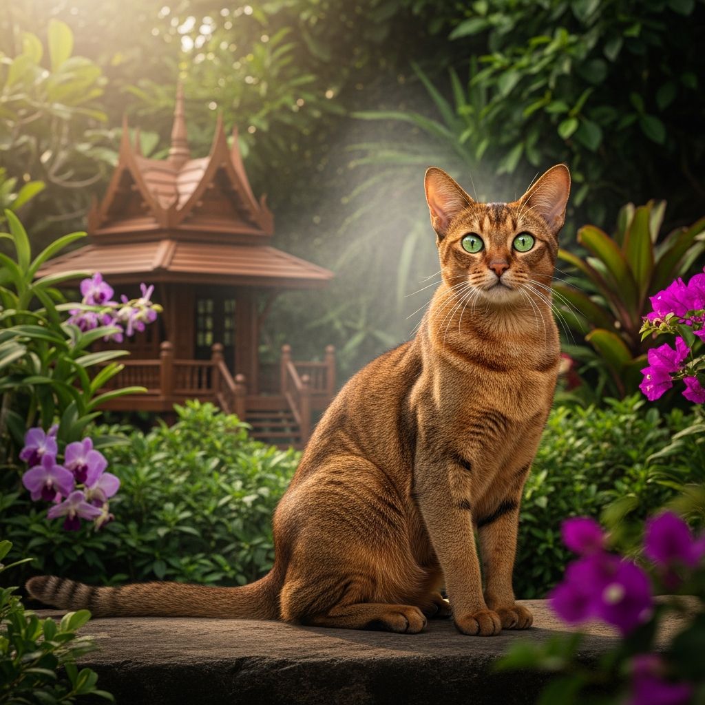 Discover the ancient Thai Suphalak cat, a rare copper-colored breed with a rich cultural heritage.