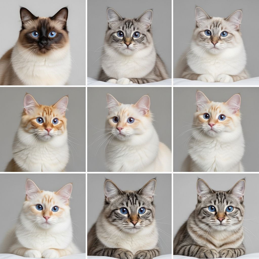 Discover the stunning varieties of Birman cats, from classic seal points to rare lynx patterns, each with unique charm and history.