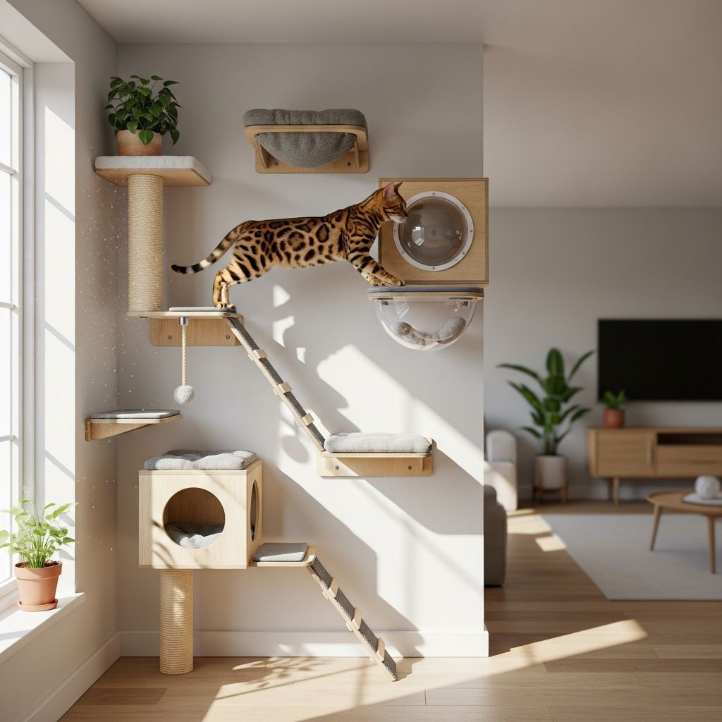 Vertical Cat Enrichment: Building Wall-Mounted Play Systems Transform your walls into engaging feline habitats with custom climbing structures