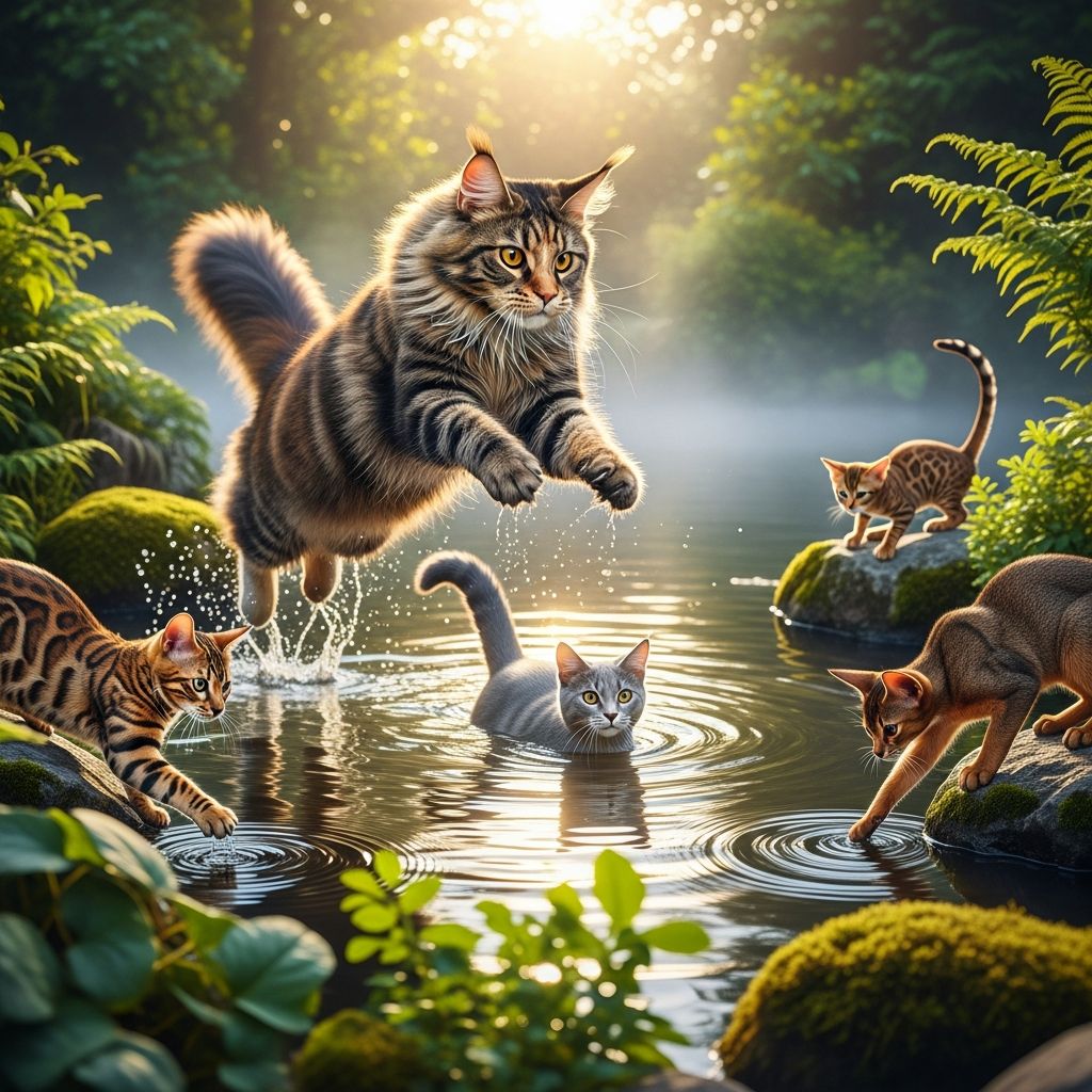 Discover feline friends who embrace water play, from playful splashes to confident swims—perfect companions for aquatic adventures.