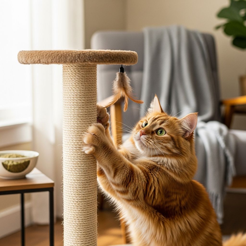 Discover effective, positive strategies to train your cat to use a scratching post and protect your furniture from damage.