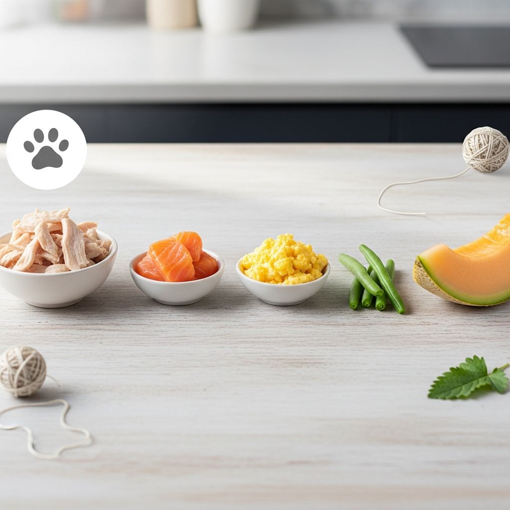 Discover vet-verified safe human foods for cats including meats, veggies, fruits, and more to offer as occasional treats.