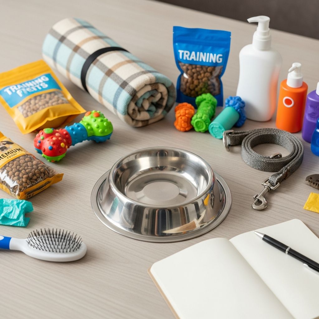 Essential checklist for new dog owners: from supplies and space to training, vet care, and legal requirements for a happy, healthy pup.