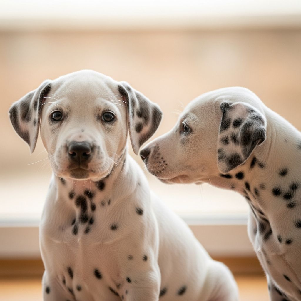 Discover how Dalmatian puppies develop their iconic spotted coat pattern