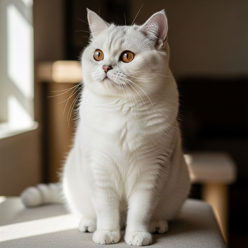 Discover the elegant white British Shorthair: its history, striking appearance, calm personality, and expert care tips for a happy feline companion.