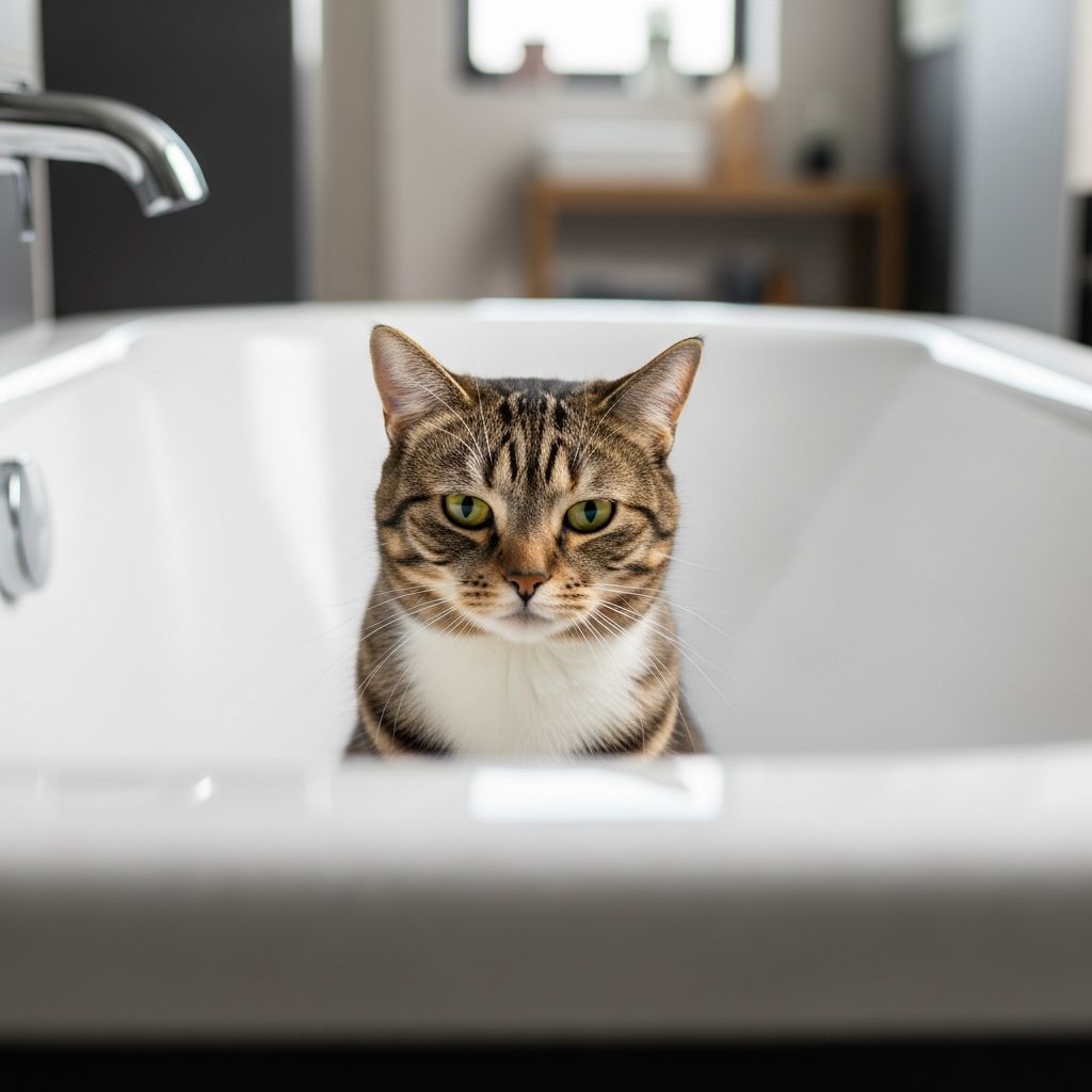Why Your Cat Poops in the Bathtub: 6 Vet-Reviewed Reasons & Solutions Discover why your cat avoids the litter box and poops in the tub, plus expert solutions.