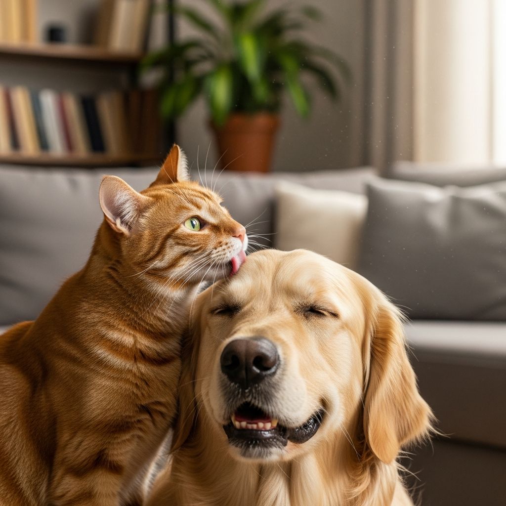 Why Do Cats Lick Dogs: 4 Vet-Reviewed Reasons Discover the 4 vet-reviewed reasons cats lick dogs, from grooming and affection to scent marking and curiosity.
