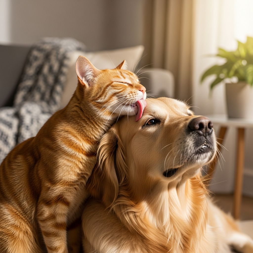 Why Do Cats Lick Dogs: 4 Vet-Reviewed Reasons & Expert Tips Discover the 4 vet-reviewed reasons cats lick dogs, from grooming and affection to scent marking and more.