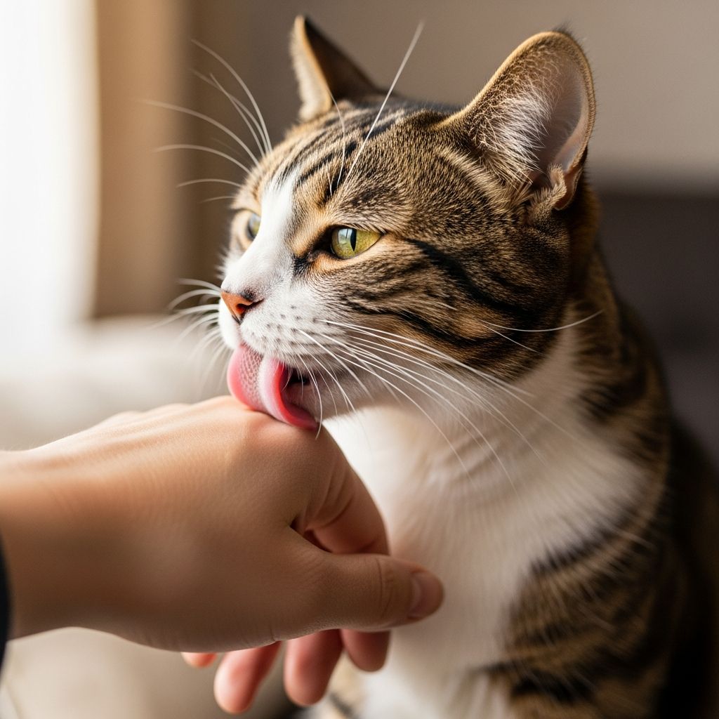 Discover the affectionate, bonding, and sometimes anxious reasons behind your cat's licking behavior and what it means for your feline friend.