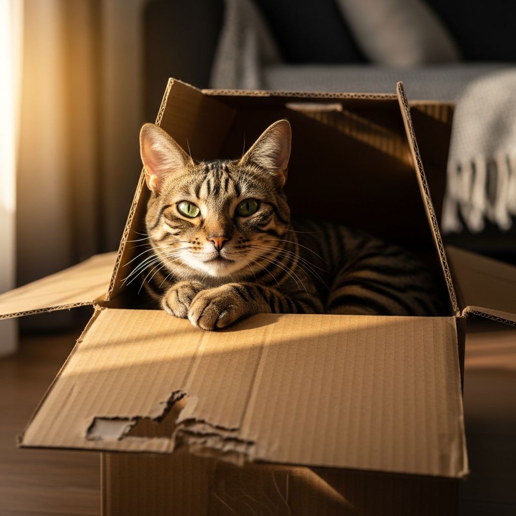 Unravel the fascinating reasons behind cats' irresistible obsession with cardboard boxes and scratcher.