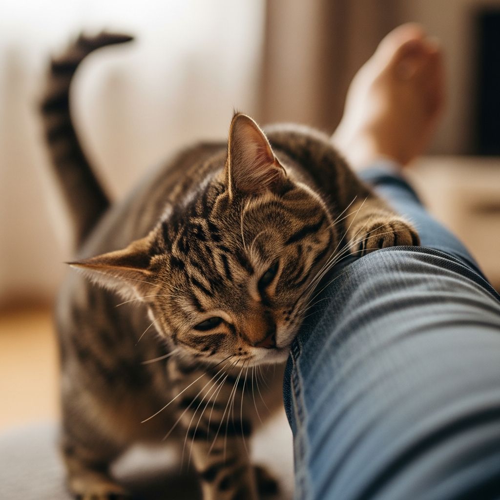 Uncover the affectionate, territorial, and communicative reasons behind your cat's leg-rubbing habit and strengthen your bond.