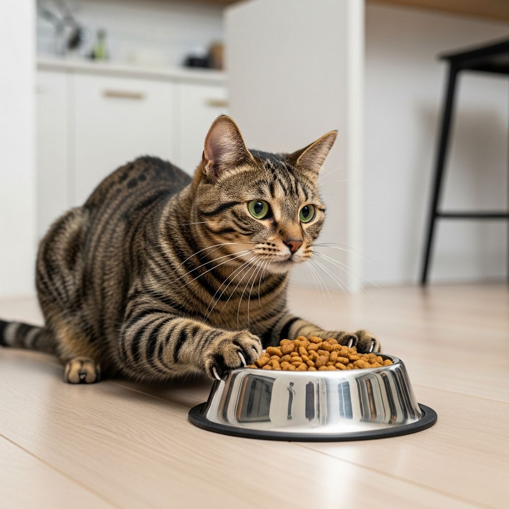 Why Does My Cat Scratch Around Their Food Bowl? Uncover the instinctive reasons behind your cat's quirky food bowl scratching behavior and how to manage it effectively.