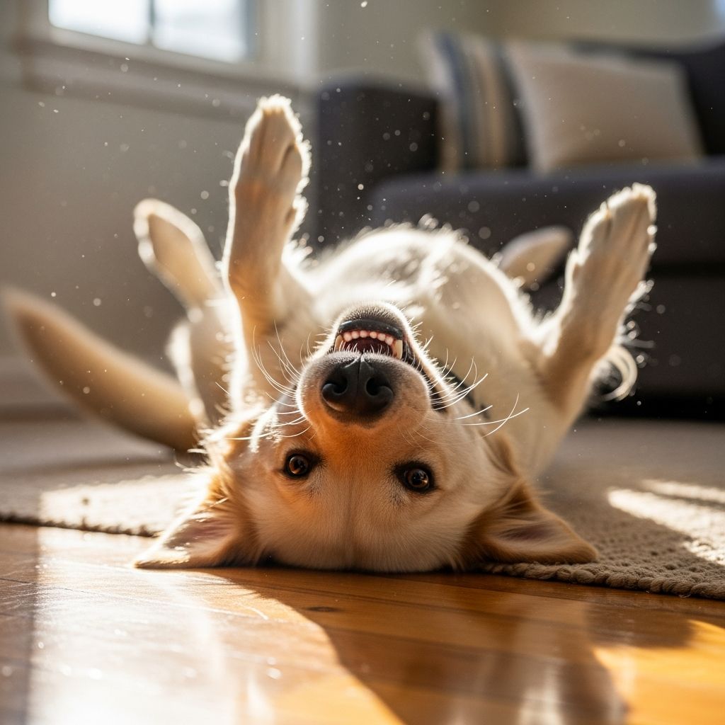 Why Does My Dog Roll On The Floor? 6 Key Reasons Discover the common reasons behind your dog's floor-rolling habit, from playful joy to potential health concerns.