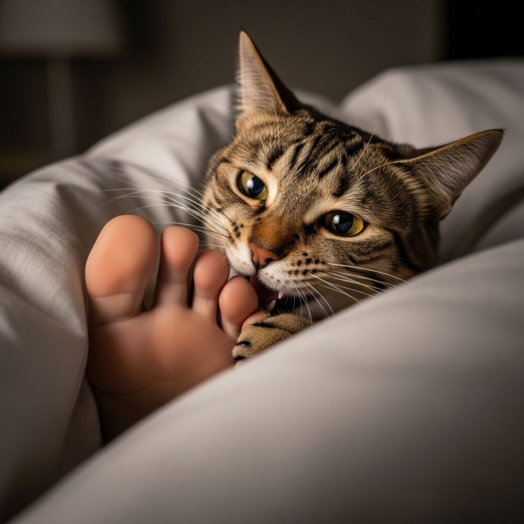 Undefined: 5 Reasons Your Cat Bites You While You Sleep Discover the 5 vet-verified reasons your cat bites you at night and proven strategies to stop this frustrating behavior for better sleep.