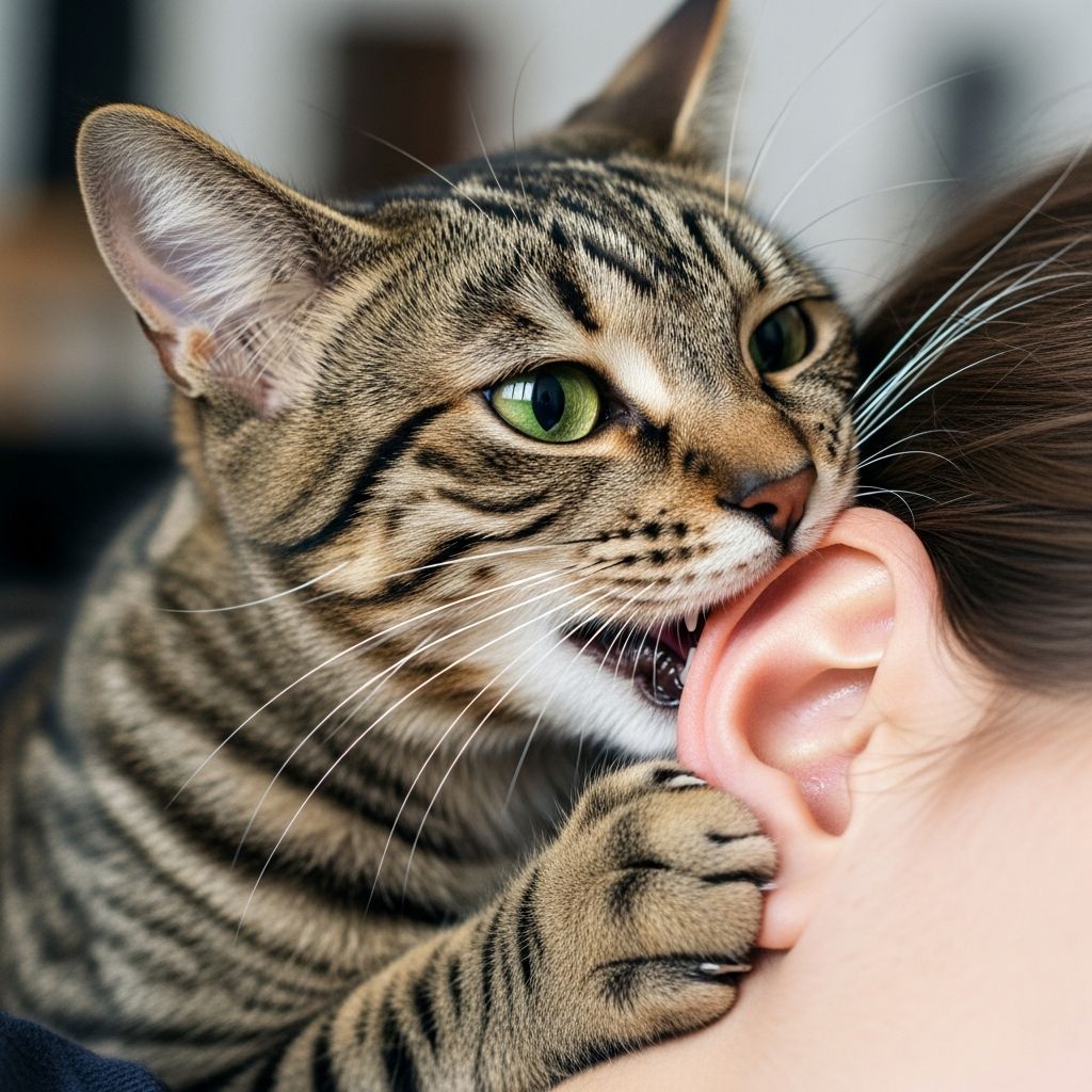Uncover the reasons behind your cat's ear-biting habit and learn how to respond effectively for a happier feline companion.