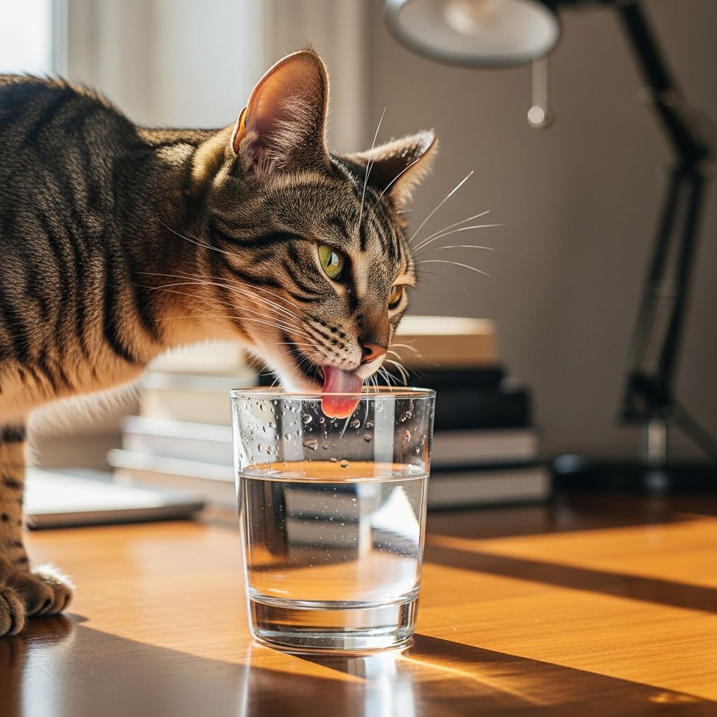 Why Does My Cat Drink From My Water Glass? Discover the instinctive and behavioral reasons why your cat prefers your water glass over their bowl.