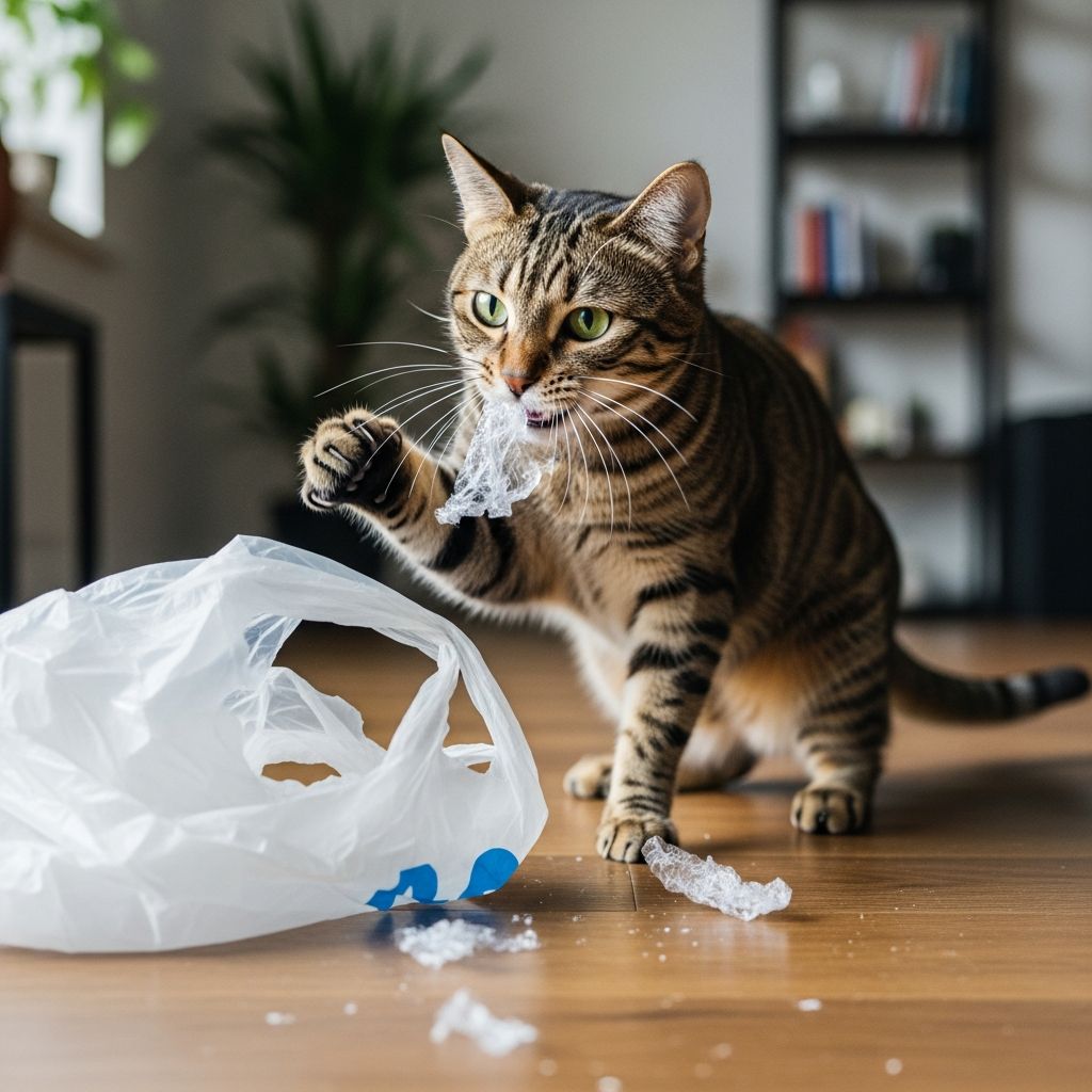 Discover the reasons behind your cat's plastic-chewing habit and learn effective ways to prevent this dangerous behaviour.