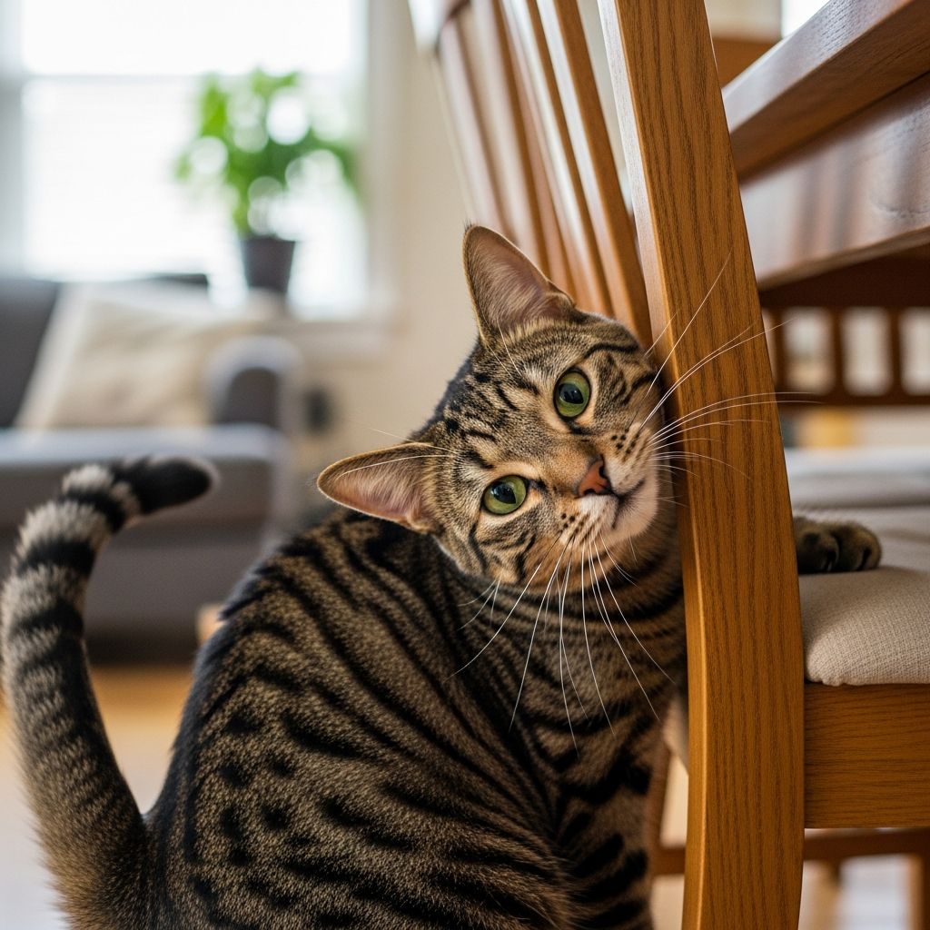 Uncover the 6 key reasons behind your cat's meowing and rubbing behavior, from scent marking to affection.