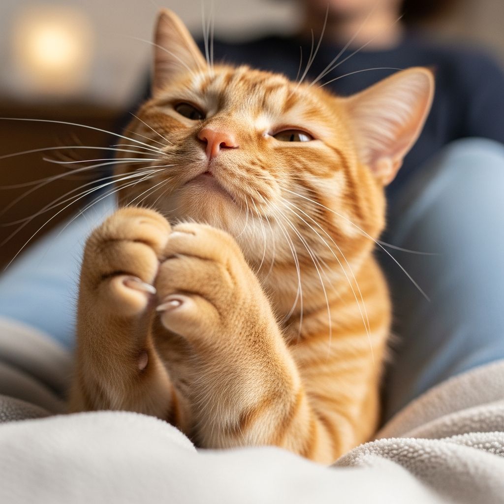 Why Does My Cat Knead Me? Understanding This Behavior Discover the science and psychology behind your cat's kneading behavior and what it means.