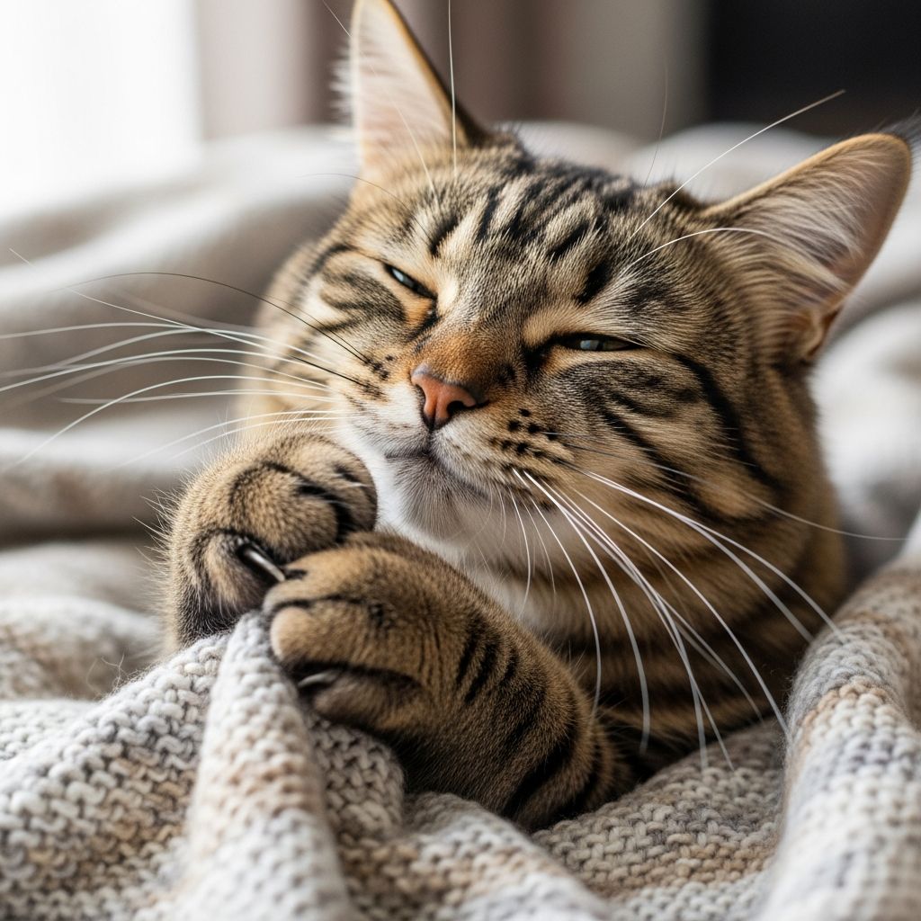 Why Does My Cat Knead My Blanket and Purr? Uncover the comforting reasons behind your cat's kneading and purring on blankets and laps.