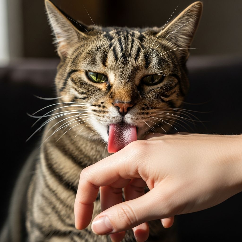 Discover the affectionate, bonding, and sometimes stress-related reasons behind your cat's licking behavior and how to respond.