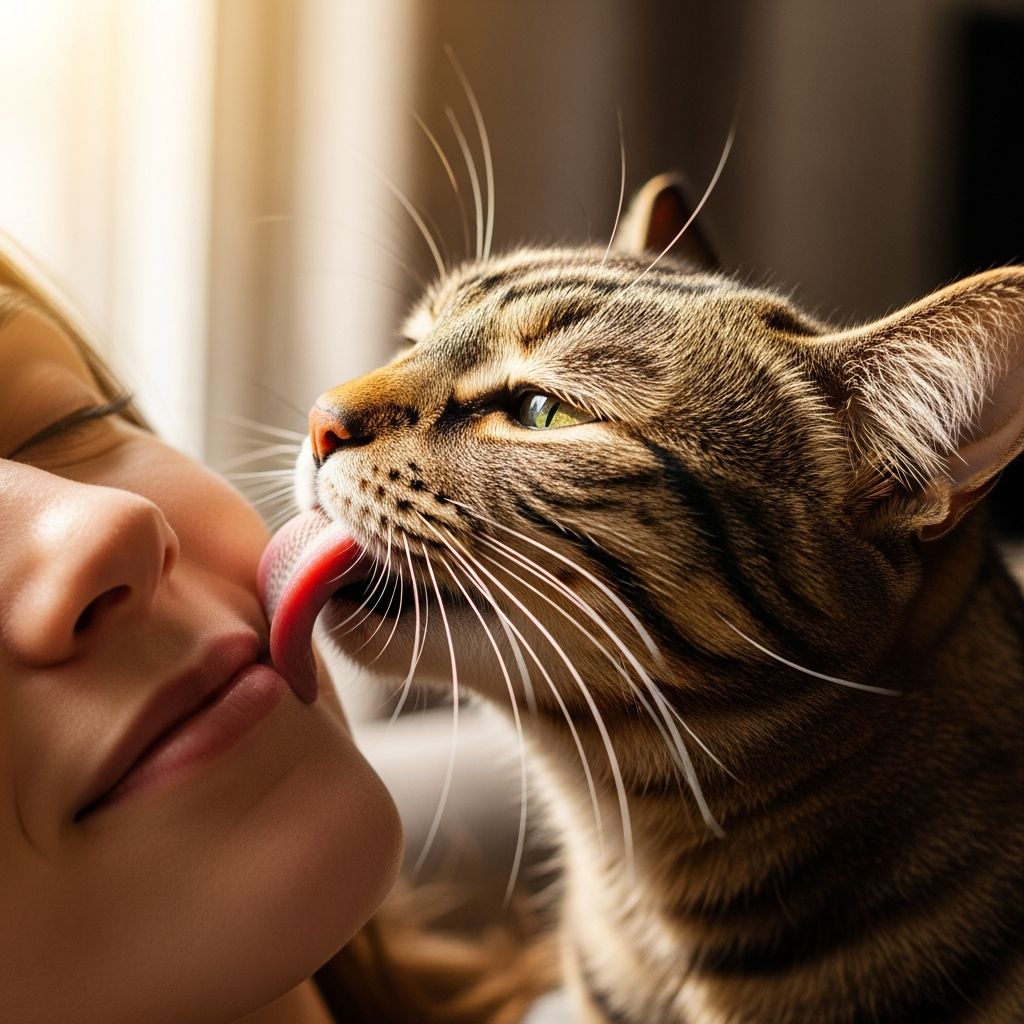 Discover the affectionate, grooming, and instinctual reasons behind your cat's face-licking habit and how to respond appropriately.