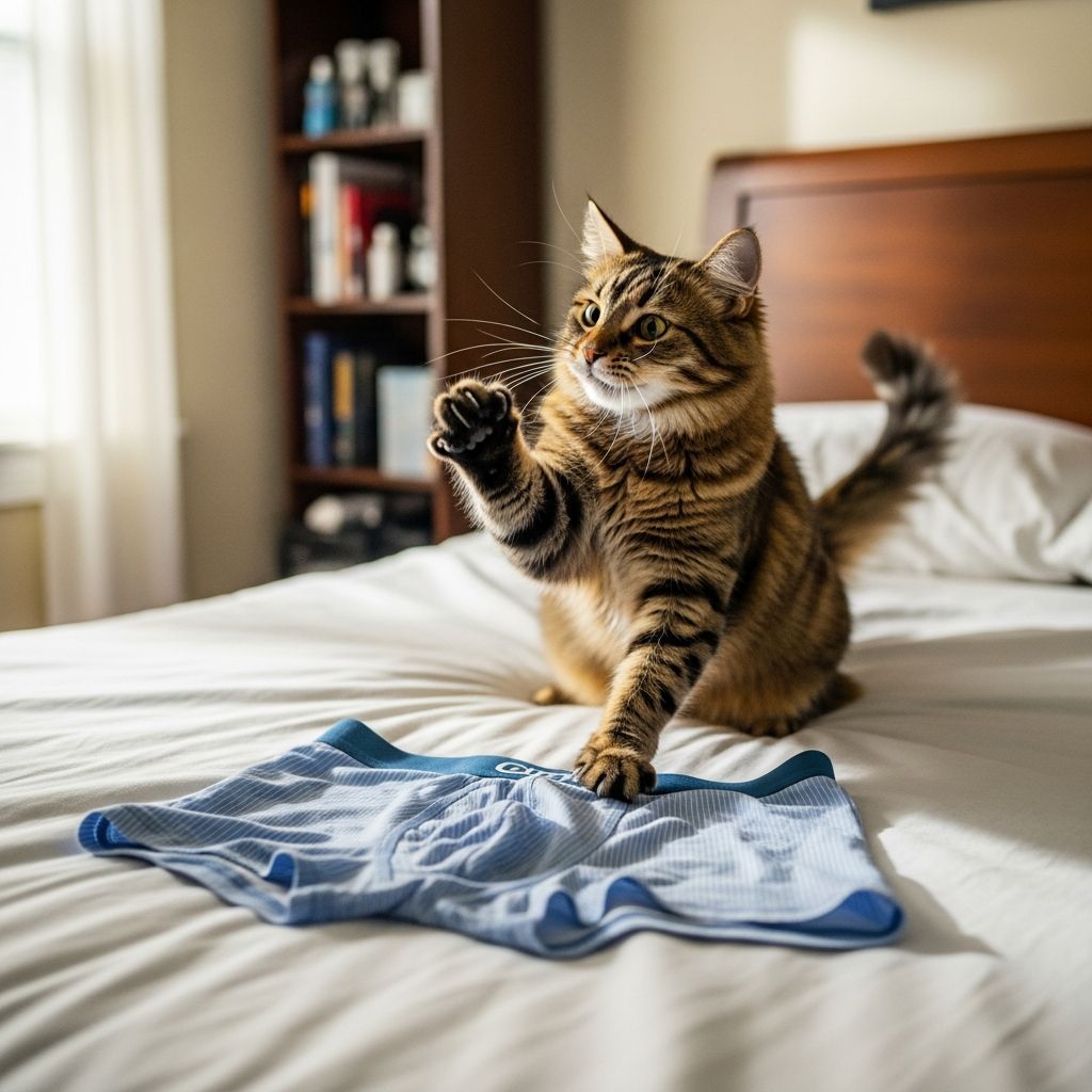 Uncover the fascinating reasons behind your cat's obsession with your underwear, from scent attraction to emotional bonding.