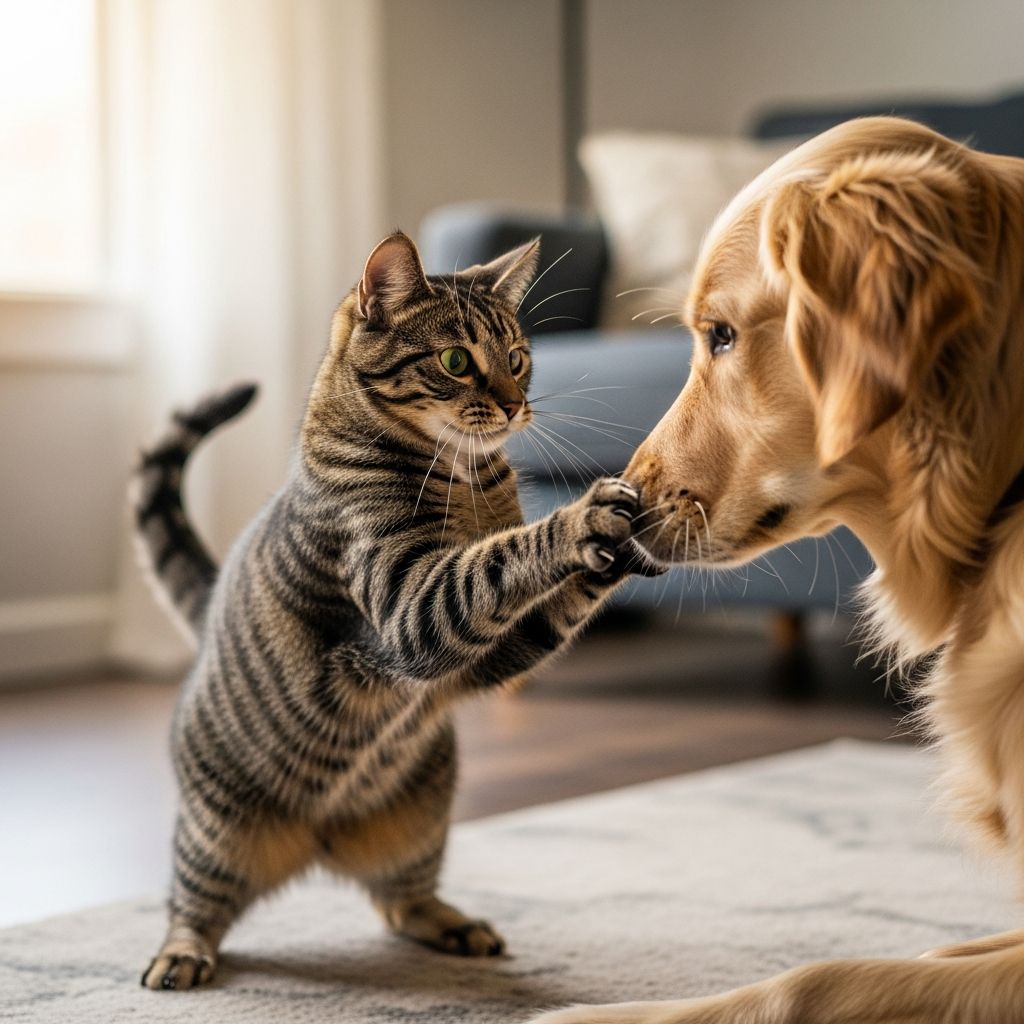 Why Does My Cat Swat the Dog? 6 Vet-Reviewed Reasons Discover the 6 common reasons your cat swats at your dog and expert tips to foster harmony between your feline and canine companions.