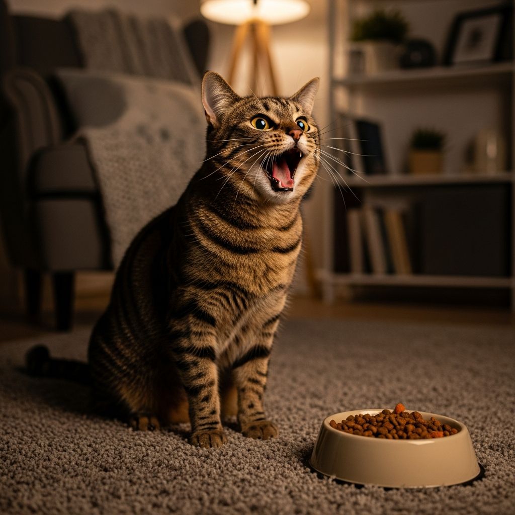 Discover 5 vet-verified reasons your cat yowls after meals, from nausea to cognitive issues, and learn when to call the vet.
