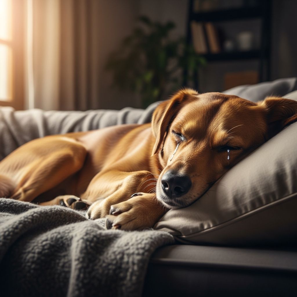 Understand the reasons behind your dog's sleep crying and when to seek veterinary care.