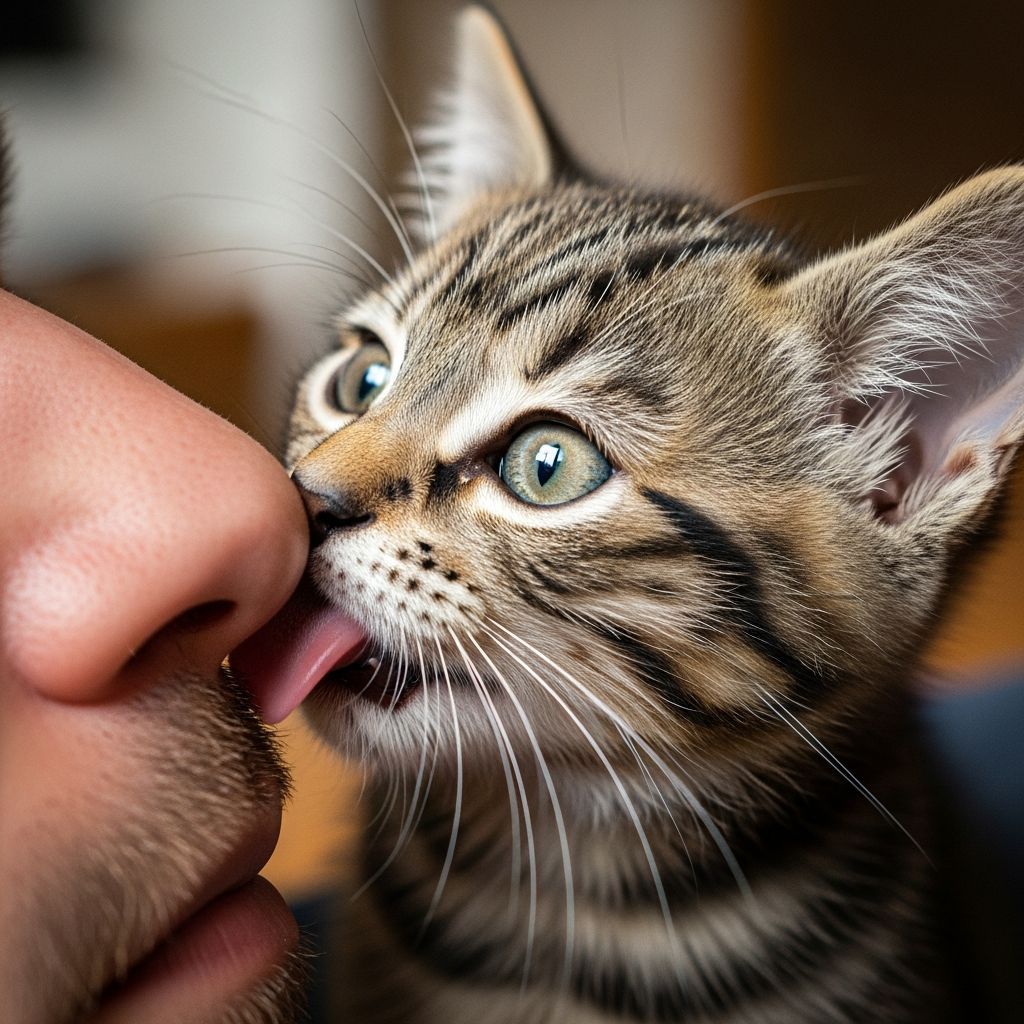Discover the sweet reasons behind your kitten's nose licks and what it reveals about your bond.