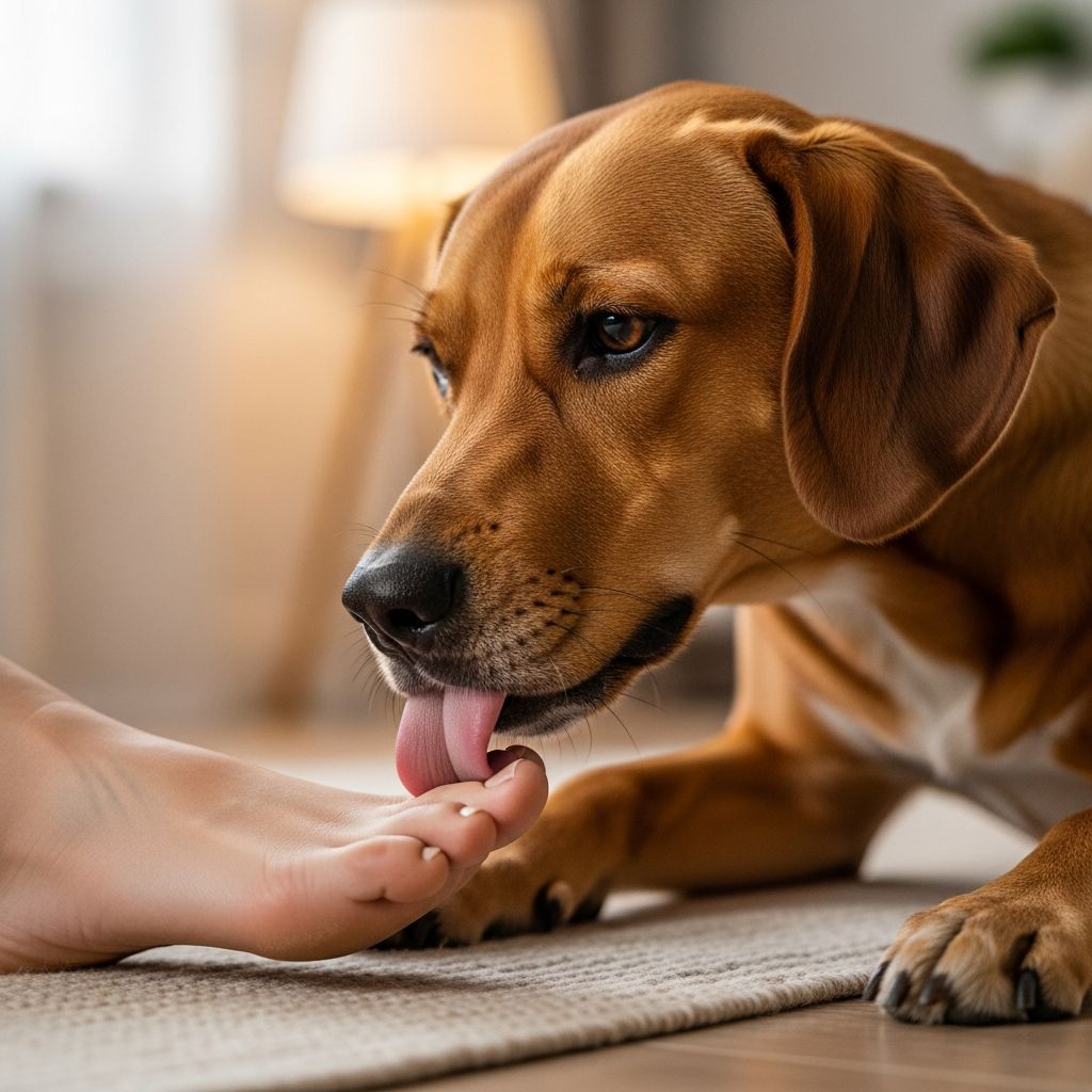 Uncover the reasons behind your dog's foot-licking habit, from affection to health signals, and learn how to manage it effectively.