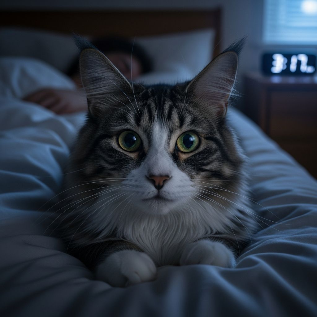 Discover why your cat turns into a nighttime terror and get proven tips to restore your sleep.