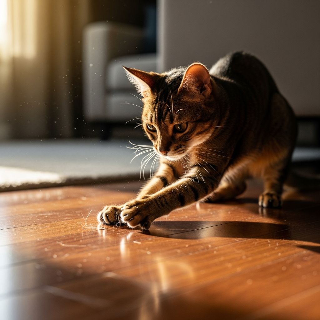 Discover the reasons behind your cat's floor scratching habit and expert tips to redirect it effectively for a harmonious home.