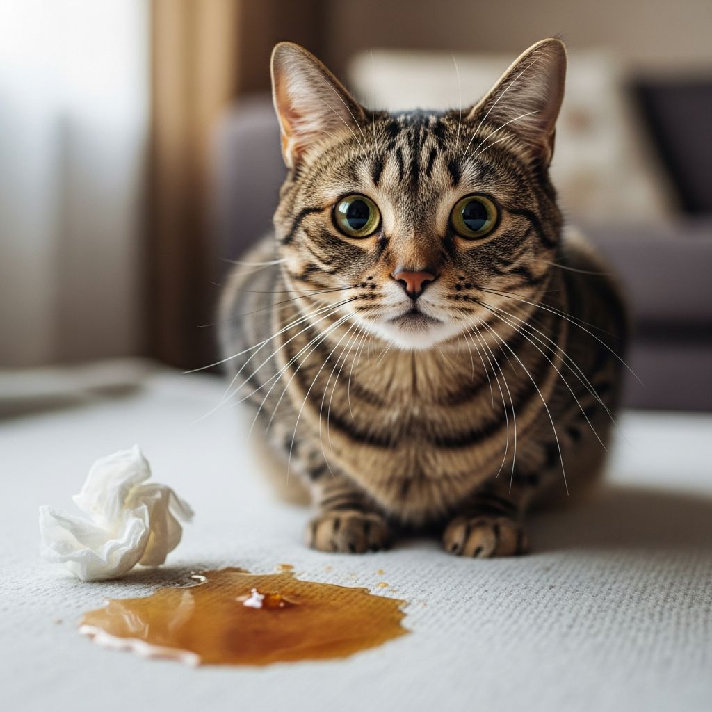 Undefined Brown Vomit In Cats: Causes And When To Seek Care Discover urgent causes of brown vomit in cats, from hairballs to serious diseases like bleeding ulcers—know when to rush to the vet.