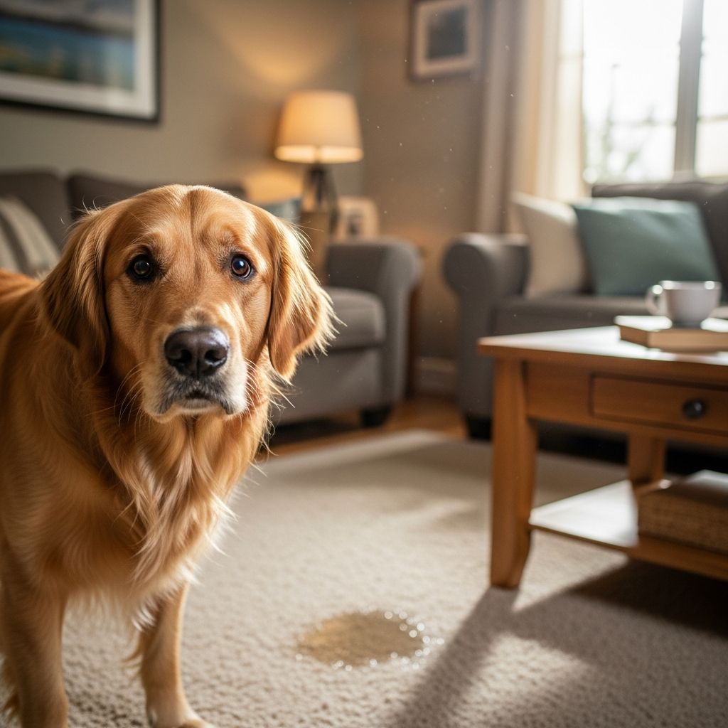 Why Is My Adult Dog Peeing in the House? Discover the common medical, behavioral, and age-related reasons your house-trained adult dog is suddenly peeing indoors, plus proven solutions.