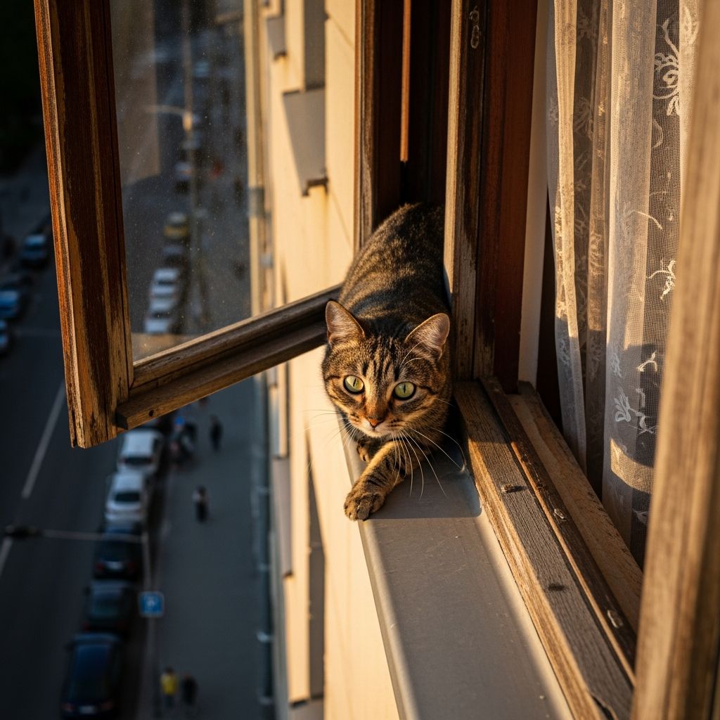 How to Prevent Your Cat From Falling Out the Window Essential guide to securing windows and keeping your curious cat safe from high falls this summer.