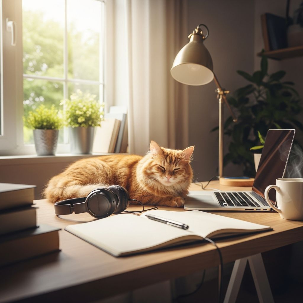 Working From Home With A Cat: 5 Ways They Help Discover how cats boost productivity and wellness while working remotely.