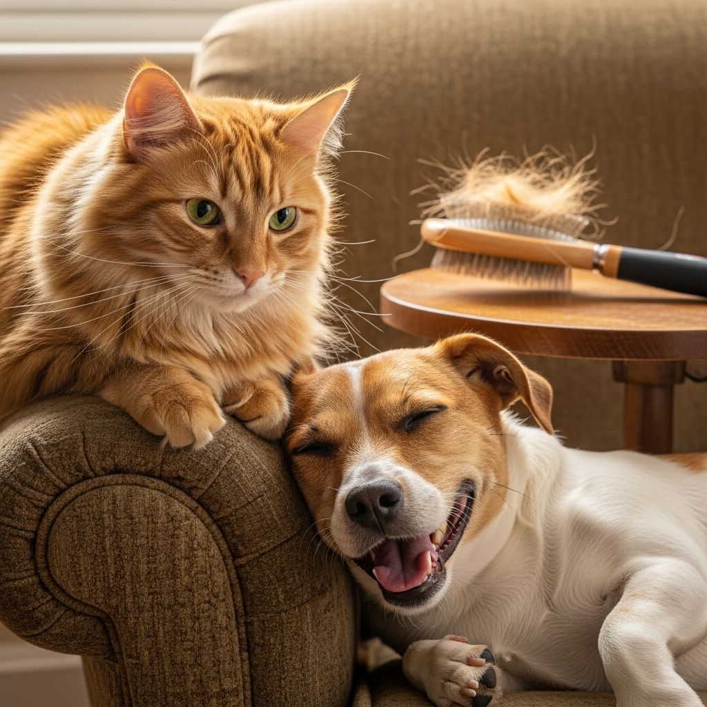 Discover why Dr. Karyn's cat Zelda adores their Labrador Bailey but refuses brushing, with tips to make grooming enjoyable.