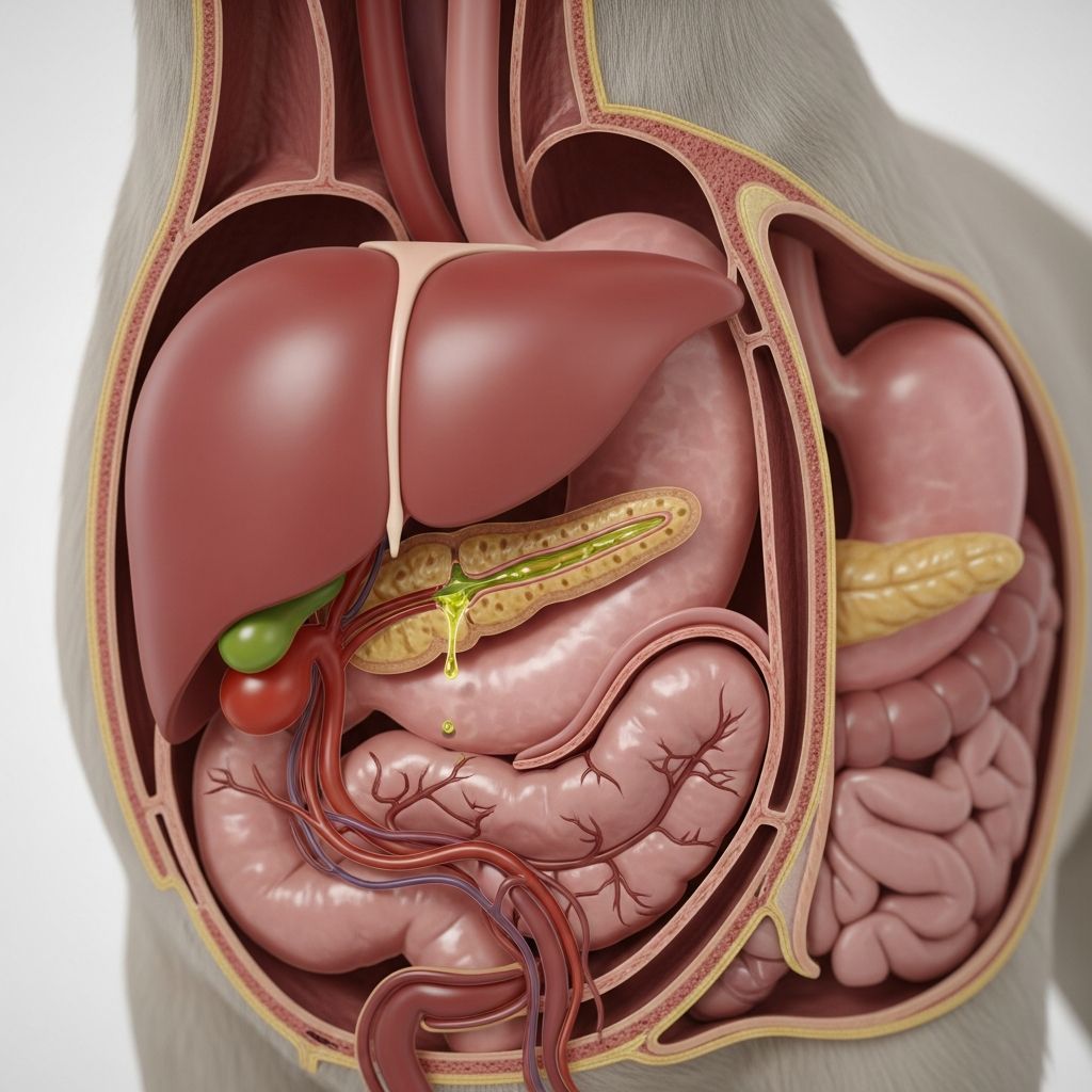 Bile Duct Rupture and Peritonitis in Pets Understanding causes, symptoms, diagnosis, and life-saving treatments for bile duct ruptures and bile peritonitis in dogs and cats.