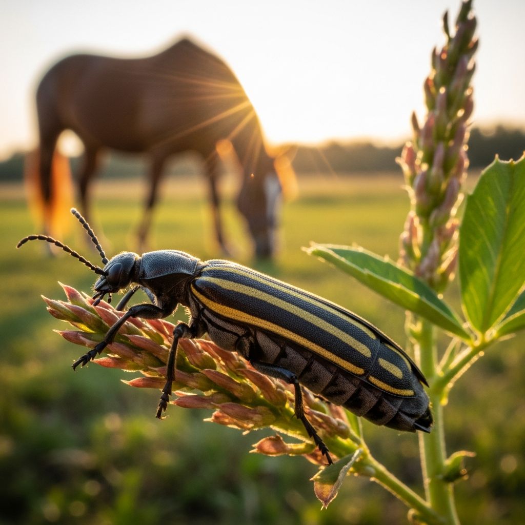 Blister Beetle Toxicity In Horses: Prevention & Emergency Care Understand the dangers of cantharidin from blister beetles, recognize symptoms in horses, and learn vital prevention and treatment strategies.
