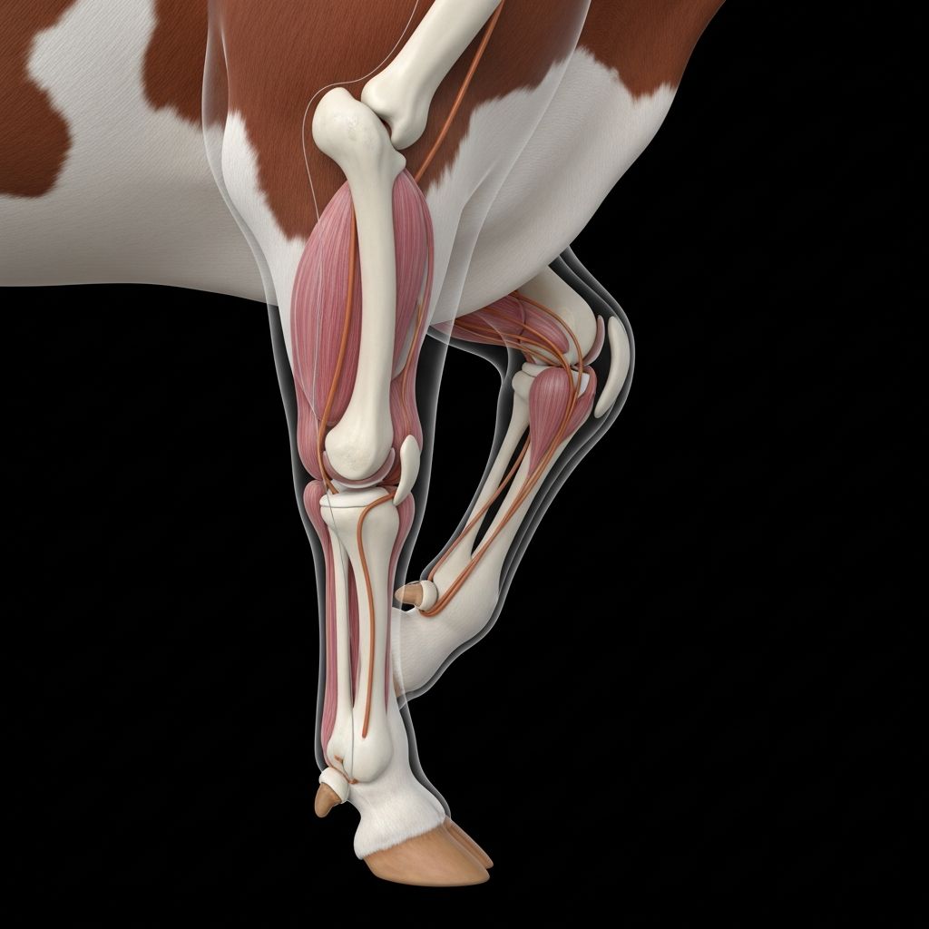 Bovine Distal Limb Anatomy: 3 Key Joints And Hoof Structures Explore the intricate structure of the cow's lower leg and hoof, vital for understanding lameness and foot health in cattle.