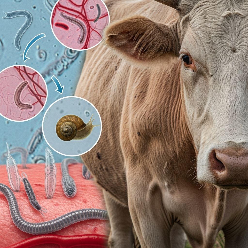 Bovine Schistosomiasis: Causes and Control Understand the impact of Schistosoma parasites on cattle health, transmission cycles, clinical effects, and proven prevention strategies in livestock management.
